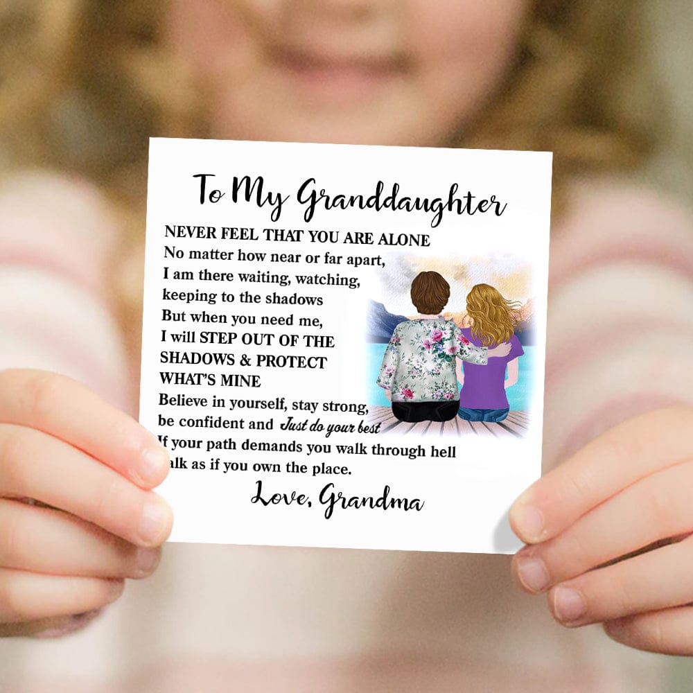 Grandma To Granddaughter - Never Feel That You Are Alone Crystal Beaded Bracelet