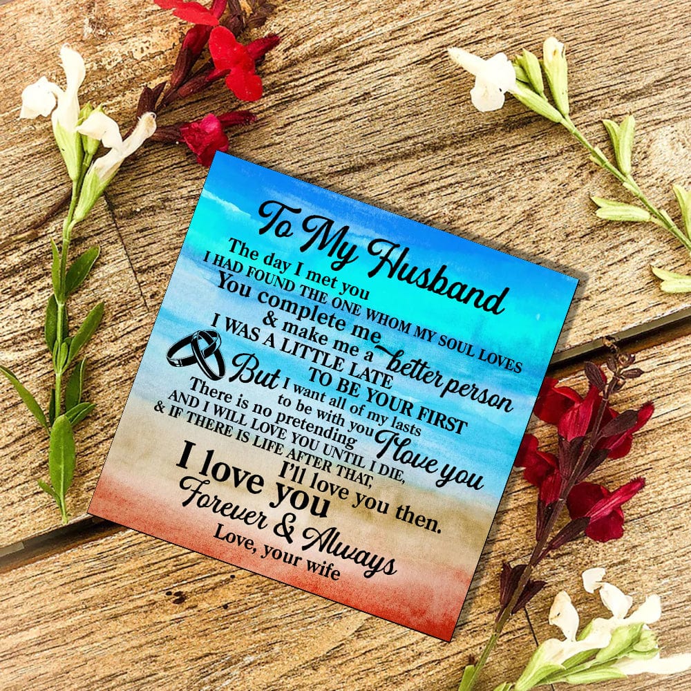 To My Husband - You Complete Me Customized Name Bracelet