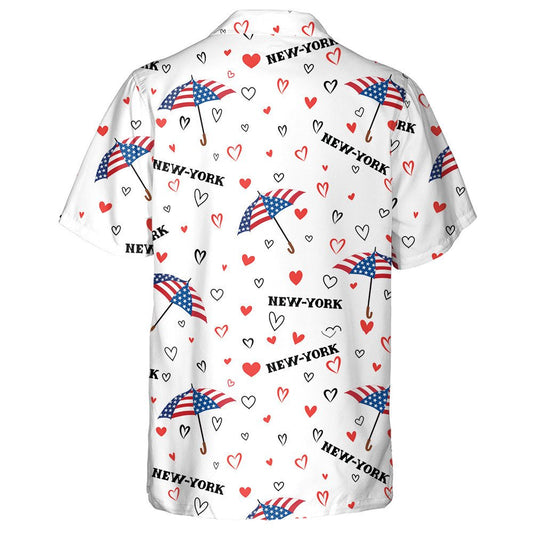 Cúlra Croí Le Bratach SAM Léiriú Umbrella Daite Léine Haváís, Bronntanas Léine Haváíais, Bronntanas Nollag