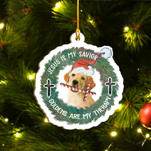 Xmas Golden Retriever Ornaments Set, Merry Woofmas Ornaments Set, Funny Christmas Ornaments Family Gift Idea For Dog Lover