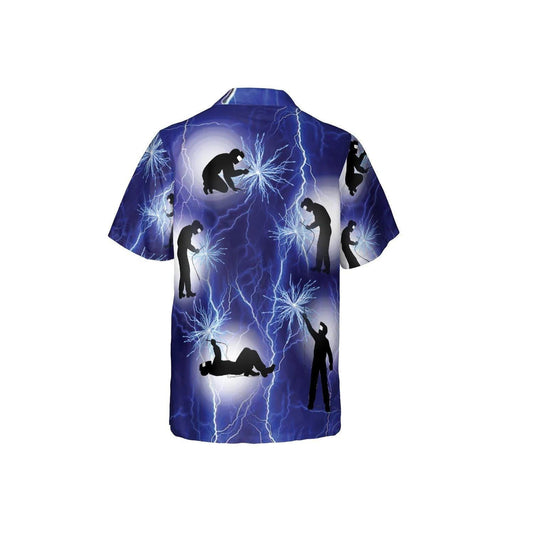Welding Storm Accident Dangerous Zone Pattern Hawaiian Shirt,Hawaiian Shirt Gift, Christmas Gift