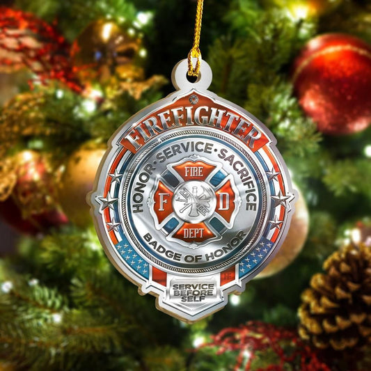 Suaitheantas Oinigh Ornáid Comhraiceora Dóiteáin, Bronntanas Ornáide Nollag, Bronntanas Nollag, Maisiú Nollag