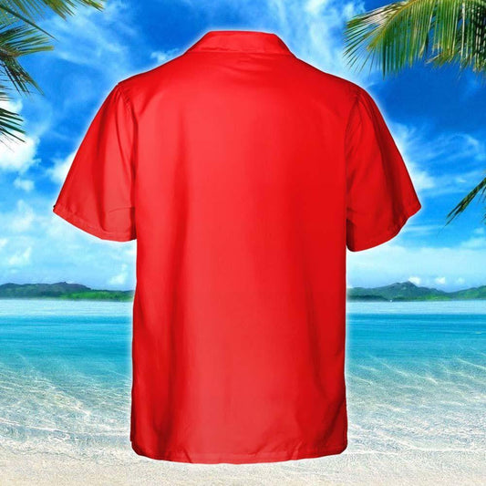 Awesome Fiesta Red Bass Guitar Pattern Summer Vibes Hawaiian Shirt, Hawaiian Shirt Gift, Christmas Gift