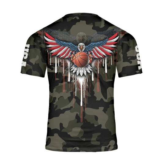 Basketball American Eagles All Over Print Hawaiian Shirt Camouflage Design, Hawaiian Shirt Gift, Christmas Gift