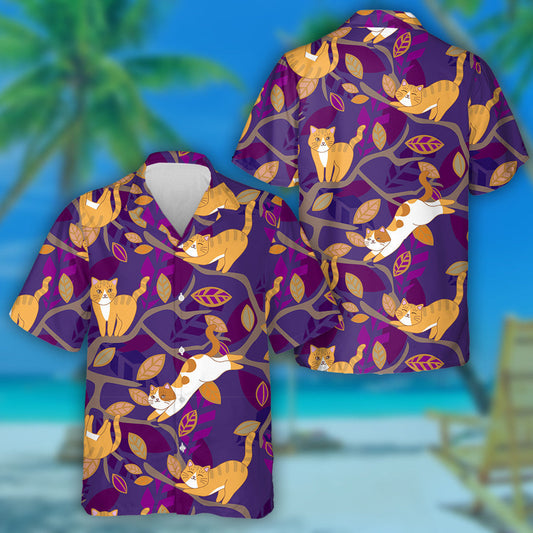 Cat Sinséar Dearg Oráiste Ar Chraobh Léine Haváise, Bronntanas Léine Haváíais, Bronntanas Nollag