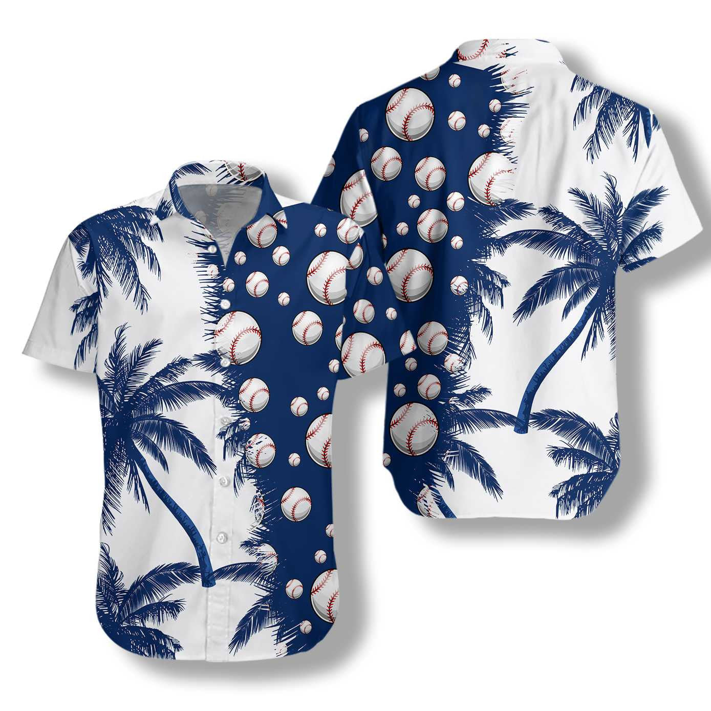 Under Palm Tree The Coolest Baseball Hawaiian Shirt, Hwaiian For Gift