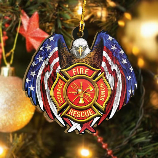 Bald Eagle Le Comhraiceoir Dóiteáin Ornáid Siombail, Bronntanas Ornáide Nollag, Bronntanas Nollag, Maisiú Nollag