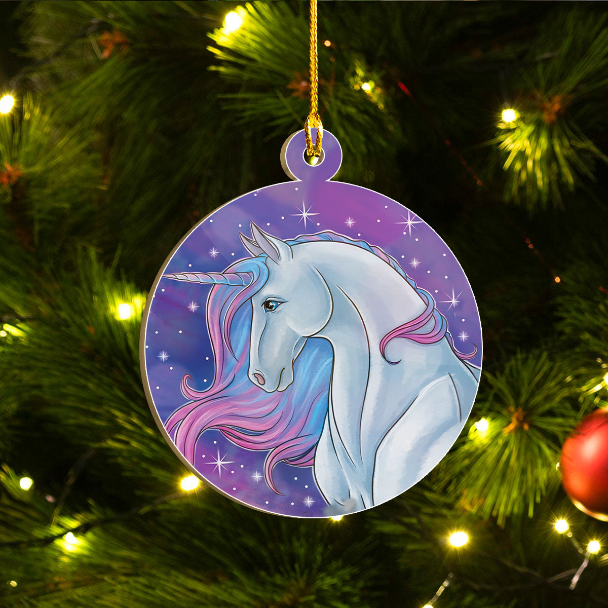 Xmas Unicorn Ornaments Set, Merry Christmas Ornaments Set, Funny Christmas Ornaments Family Gift Idea For Unicorn Lover