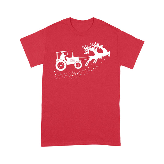 Nollag Tarracóir Daidí na Nollag Sleigh Bronntanas Feirmeoir Greannmhar T-léine Tee Shirt Gift Don Nollaig