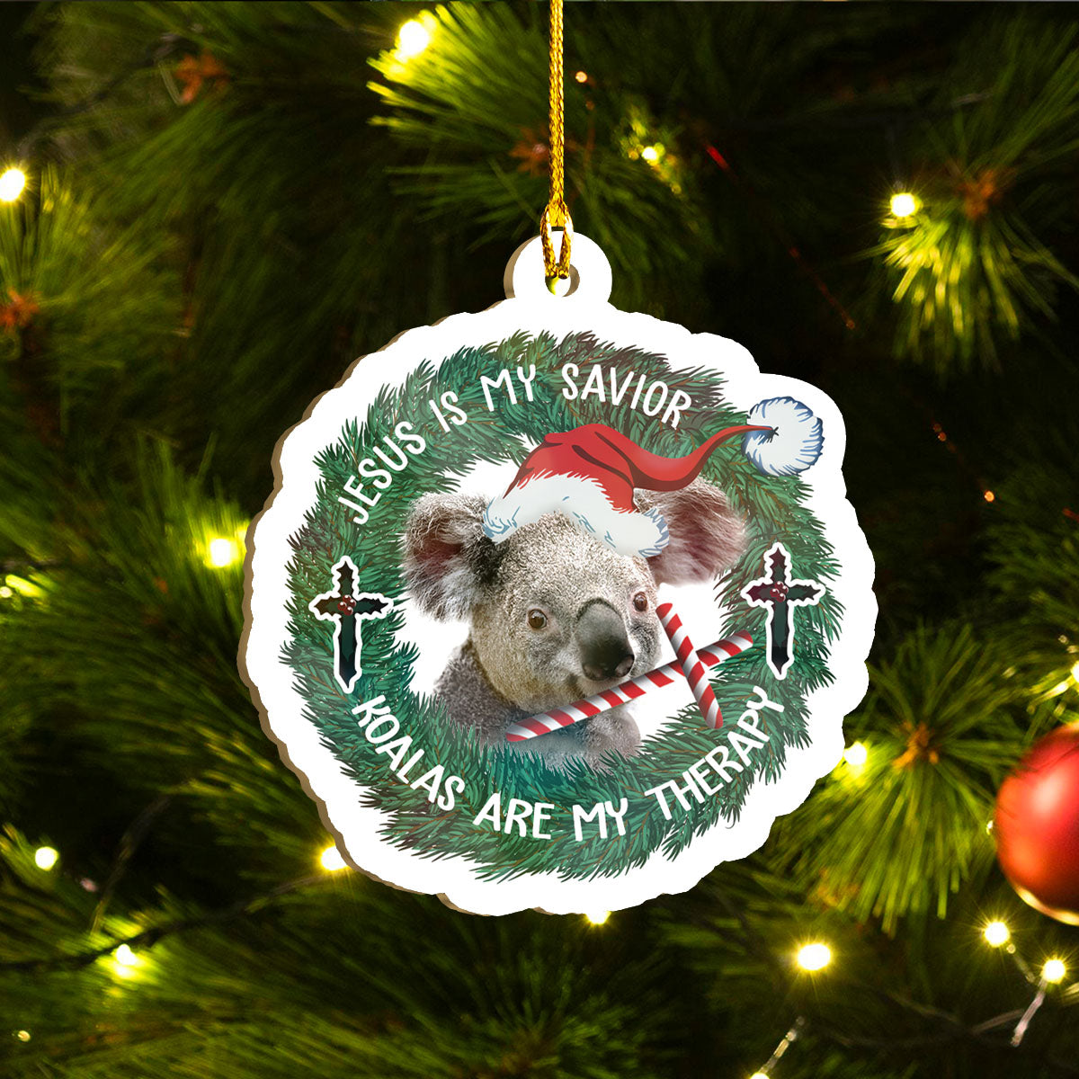 Seit Ornáidí Xmas Koala, Seit Ornáidí Nollag Shona, Ornáidí Nollag Greannmhar Smaoineamh Bronntanais Teaghlaigh Do Leannán Koala