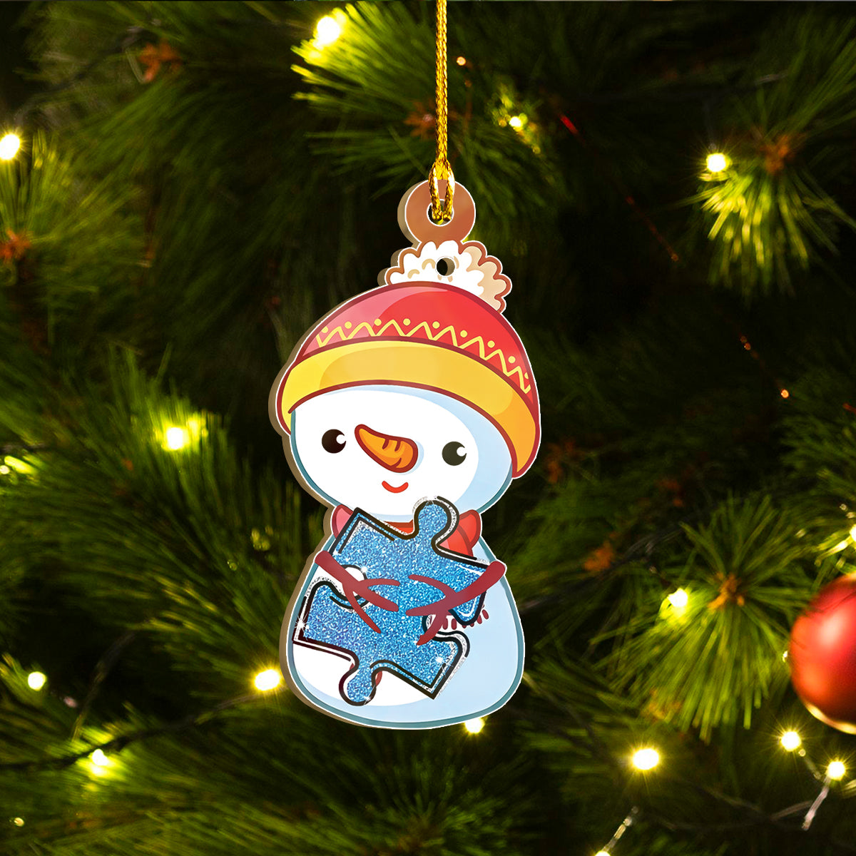 Tacar Ornáidí Feasachta Uathachais, Ornáidí Nollag Uathachais, Ornáidí Uathachais Socraigh Smaoineamh Bronntanais Teaghlaigh