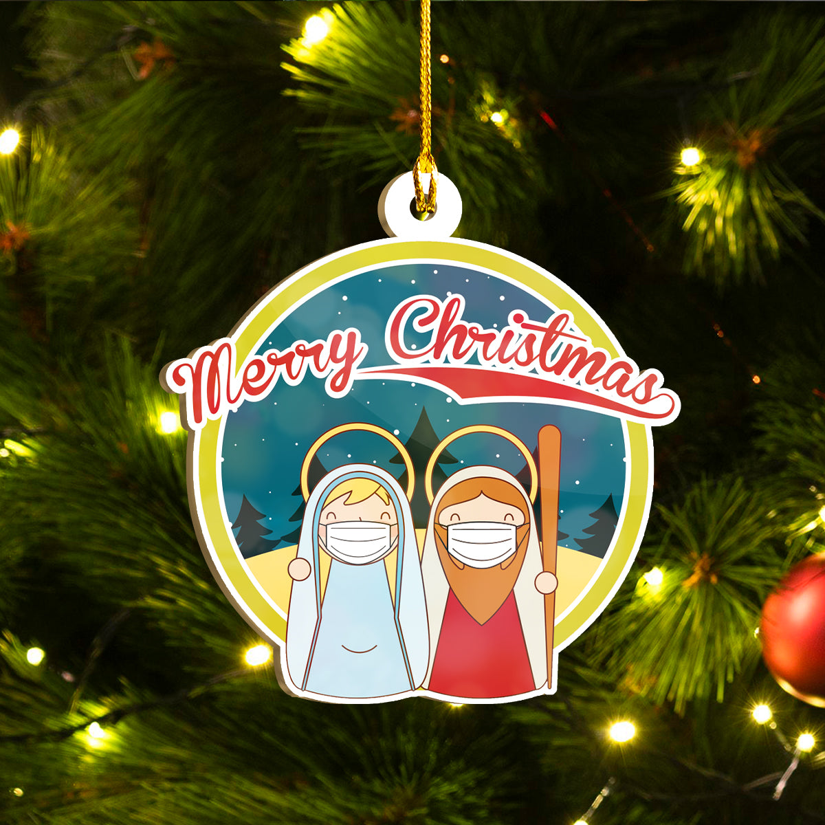 Ornáidí Babaí Íosa Greannmhar Shóisialta Sraith de 10 & 5, Fan Abhaile Ornáidí Críostaí, Ornáidí Greannmhar na Nollag Smaoineamh Bronntanais Teaghlaigh