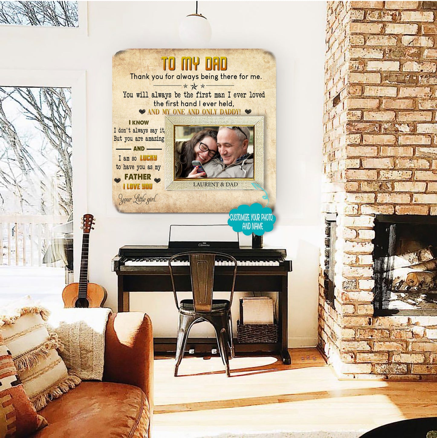 Picture Frame - Keepsake Plaque That Holds a custom Photo - Sympathy Gift to Tribute The Loss of a Loved One