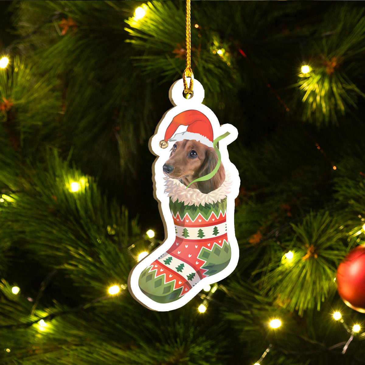 Seit Ornáidí Xmas Dachshund, Seit Ornáidí Woofmas Shona, Ornáidí Nollag Greannmhar Smaoineamh Bronntanais Teaghlaigh Do Leannán Madraí