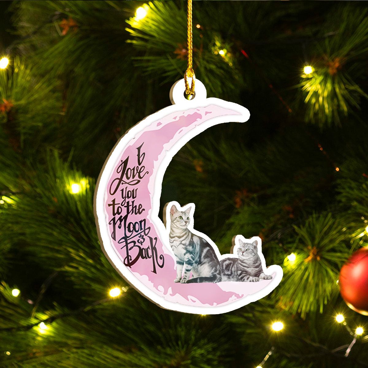 Seit Ornáidí Cait Mheiriceánach, Seit Ornáidí Nollag Meowy, Ornáidí Greannmhar Nollag Smaoineamh Bronntanais Teaghlaigh Do Leannán Cat