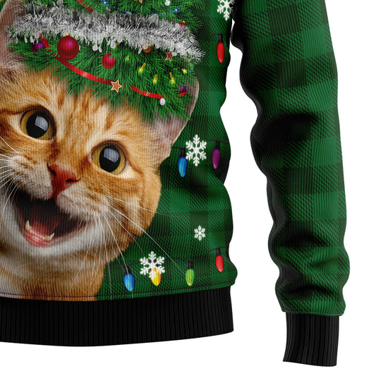 Cat Crann Nollag Geansaí Nollag Gránna Geansaí Nollag Ulgy , Bronntanas Nollag , Bronntanas Nollag 2024