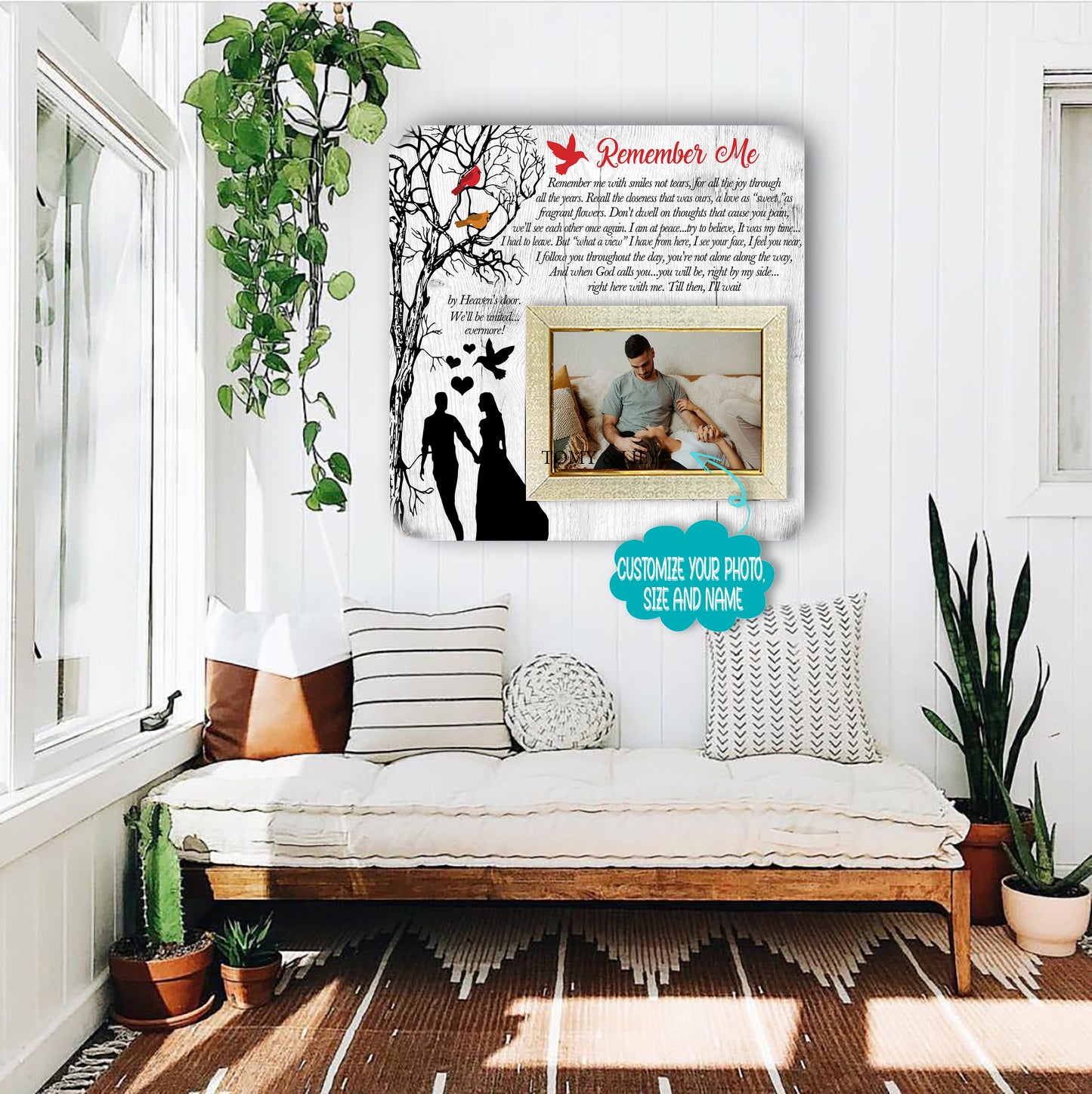 Home Memorial Picture Frame - Memorial Gifts - Sympathy Gifts Large Picture Frames - Loss of Father Gift - Loss of a Mother Sympathy Gifts