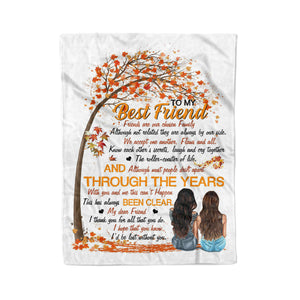 To my best friend - Friends are our chosen family I'd be lost without you personalized coffee blanket gifts custom christmas blanket