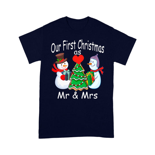 Our First Christmas As Mr and Mrs Funny And Sweet Christmas Tee Shirt Gift For Christmas