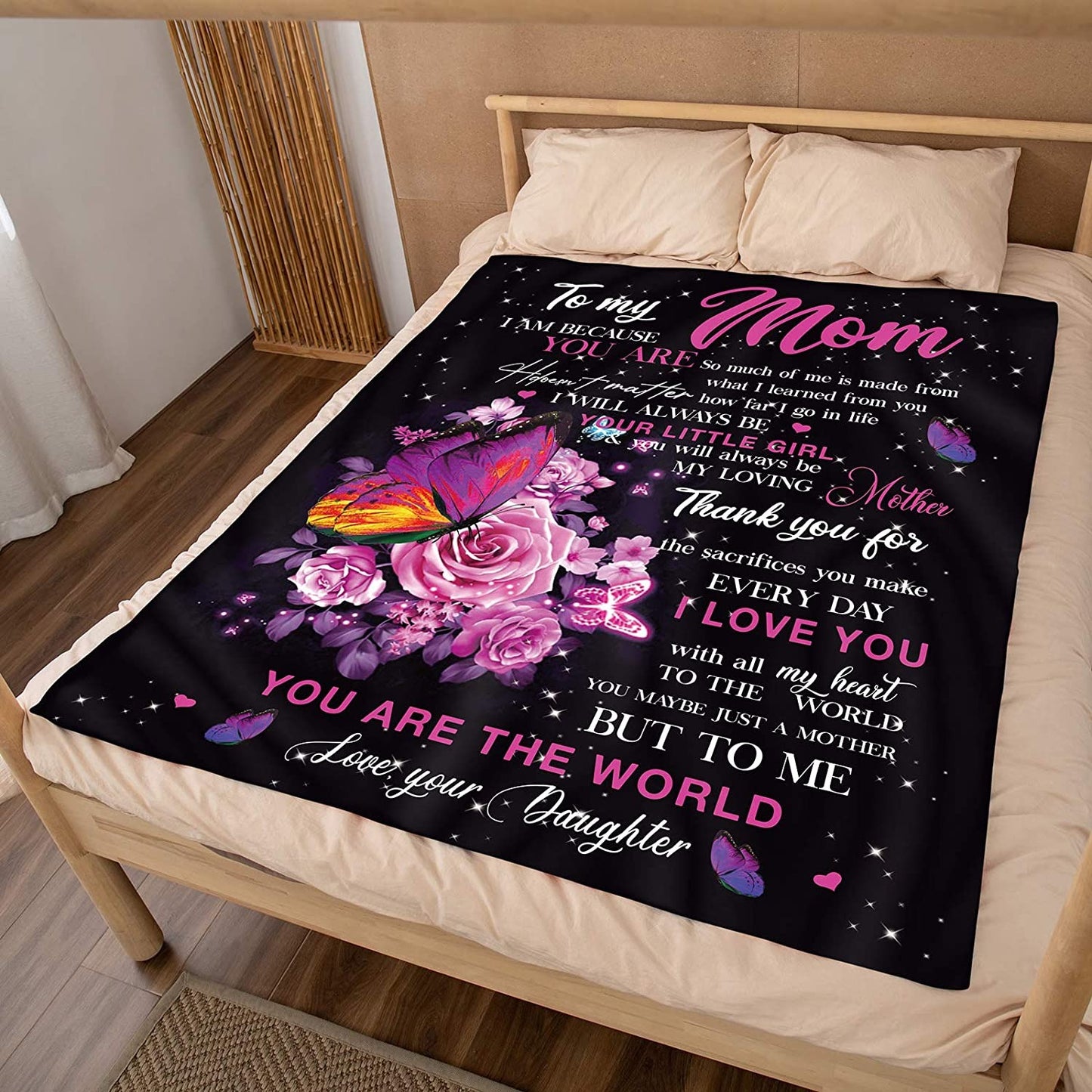 Blankets to Mom Gift from Daughter Birthdays Mother's Day Soft Throw Blankets for Mom Couch Bed Blanket Gift