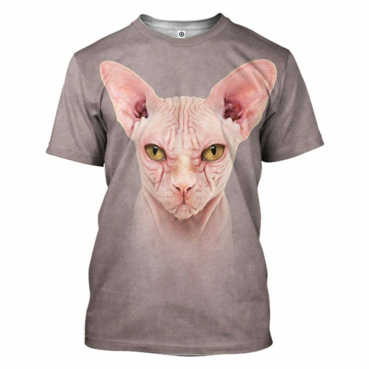 3D Sphynx Cat Tshirt Hoodie Apparel