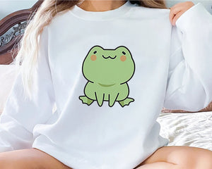 Frog Frog Crewneck Sweatshirt, Frog Hoodie, Frog Shirt, Cute Frog Sweatshirt
