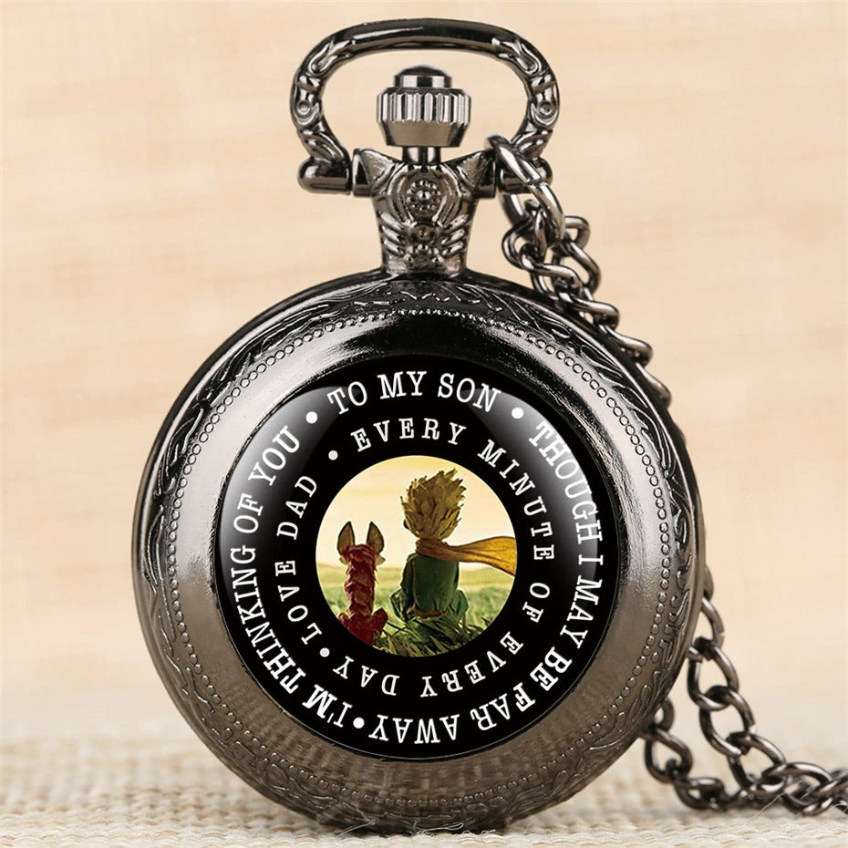 Classic The Little Prince Theme Quartz Pocket Watch Personalized To My Son Birthday Gifts