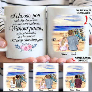 I choose you without a doubt in a heartbeat personalised gift customized mug coffee mugs gifts custom christmas mugs