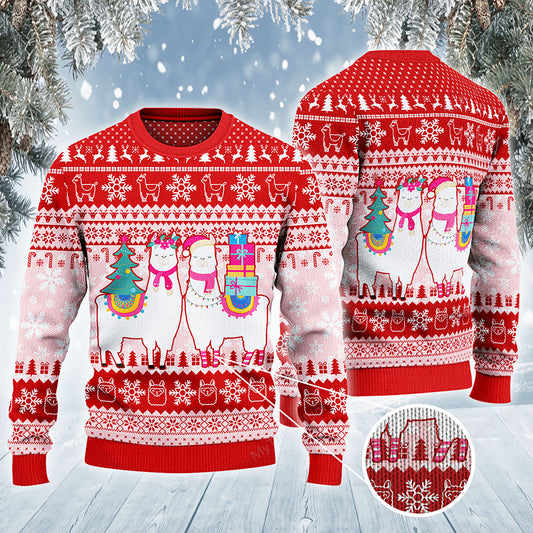 Llama Lovers Christmas Gift All Over Print 3D Sweater, Christmas Ugly Sweater, Christmas Gift, Gift Christmas 2024