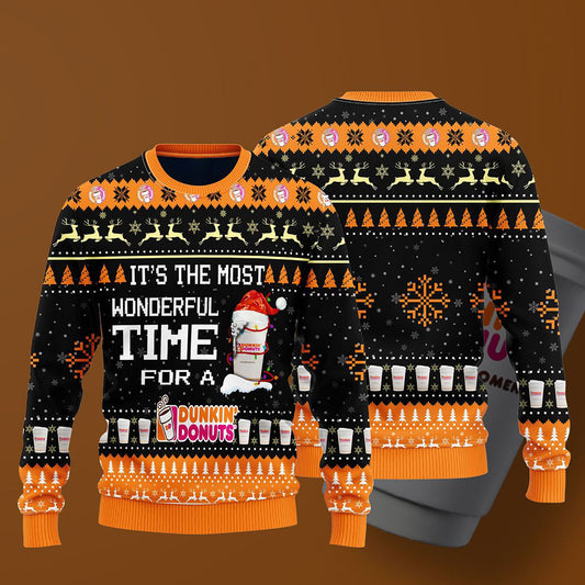 An tAm is Iontach Do Gheansaí Nollag Dunkin Donuts, Geansaí Gránna Nollag, Bronntanas Nollag, Bronntanas Nollag 2024