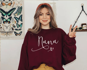 Nana Heart Shirt For Women For Birthday Christmas Sweatshirt