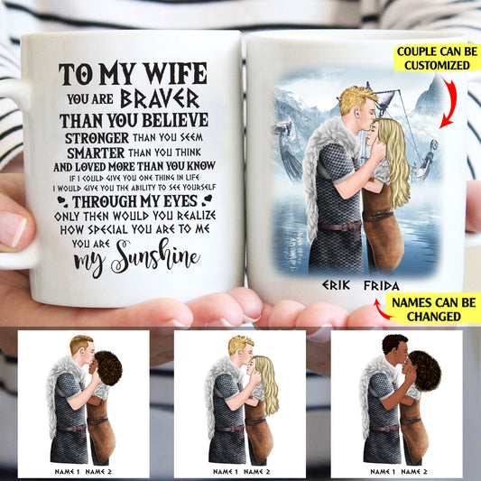 Viking to my wife you are wife than you believe mug, Viking couple mug, Viking family gift idea, couple mug