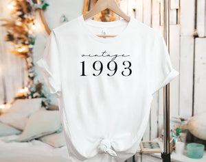 Vintage 1993 Sweatshirt, 30th Birthday Gift, Unisex Crewneck T-shirt, Gift for Him, Her, Custom Year Sweatshirt