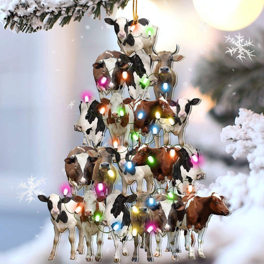 Cow lovely tree gift for cow lover gift for farmers ornament - Best gifts your whole family