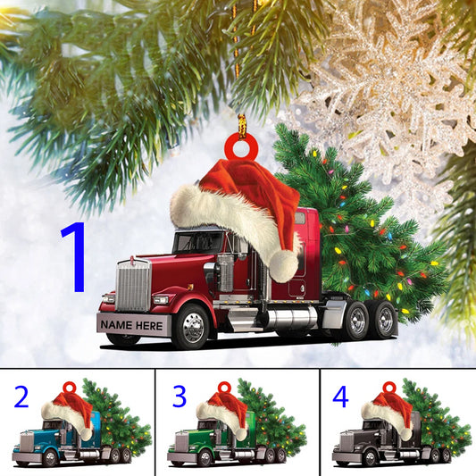 Custom Color Truck Flat 2D Christmas Ornament Personalized, Trucker Gifts, Christmas Tree Ornament, Home Decor - Best gifts your whole family