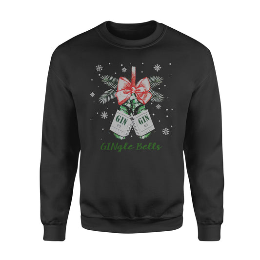 Funny GINgle bell christmas ugly sweatshirt - Funny sweatshirt gifts christmas ugly sweater for men and women
