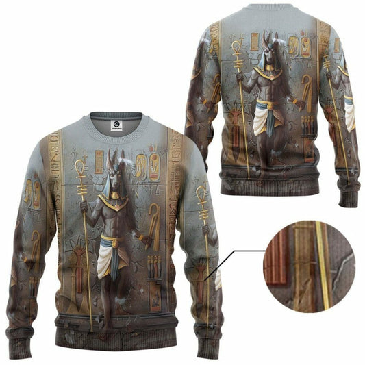 3D Ancient Egyptian Anubis Custom Tshirt Hoodie Apparel