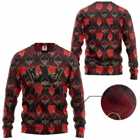 3D King Queen Blackjack Custom Hoodies