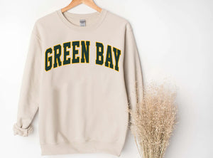 Retro Green Bay Football Gift, Vintage Green Bay Crewneck Sweatshirt, Green Bay Football Sweater, Green Bay Football Shirt, Sunday Football