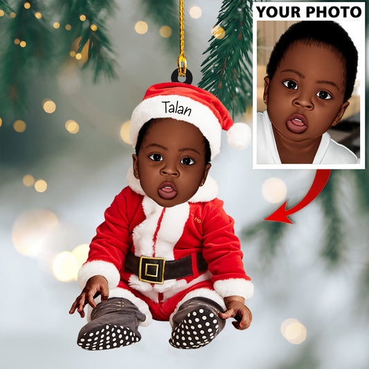Ornament - Custom Baby Cute Photo With Name for Christmas Ornament - Best gifts your whole family