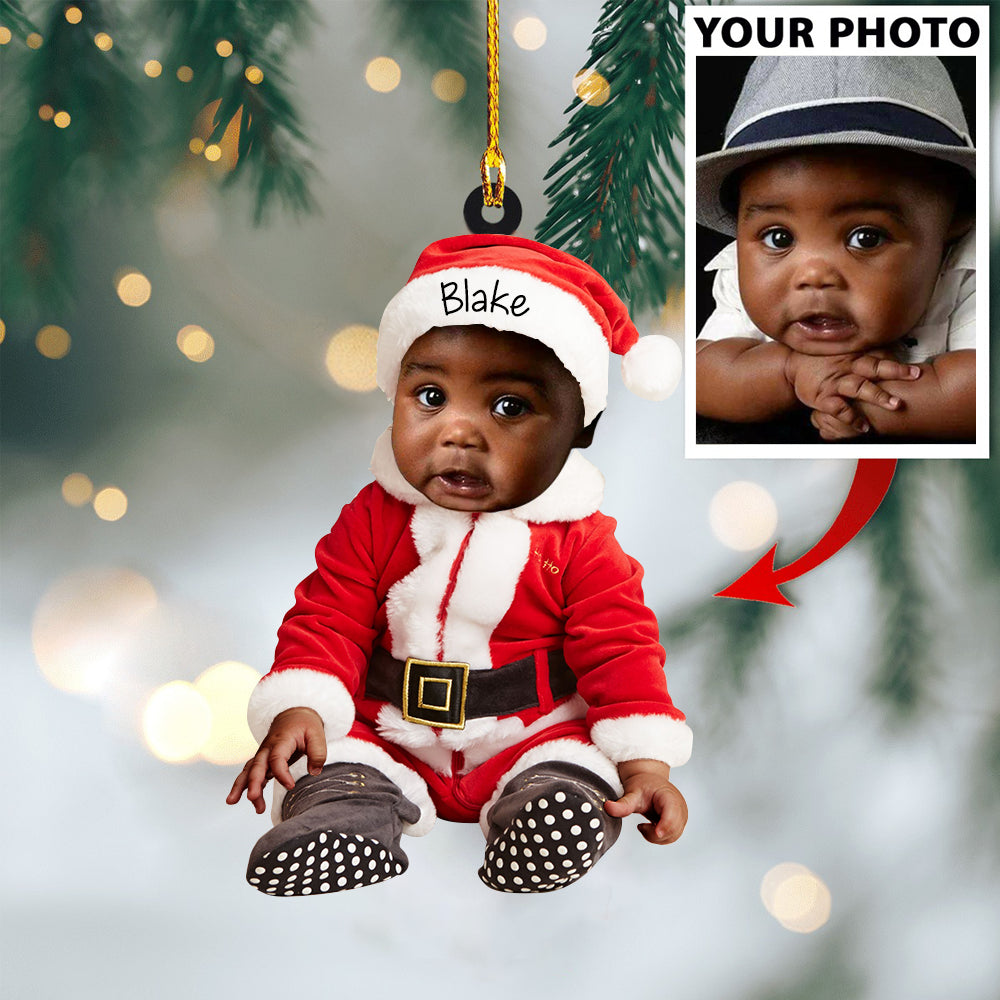 Ornament - Custom Baby Cute Photo With Name for Christmas Ornament - Best gifts your whole family