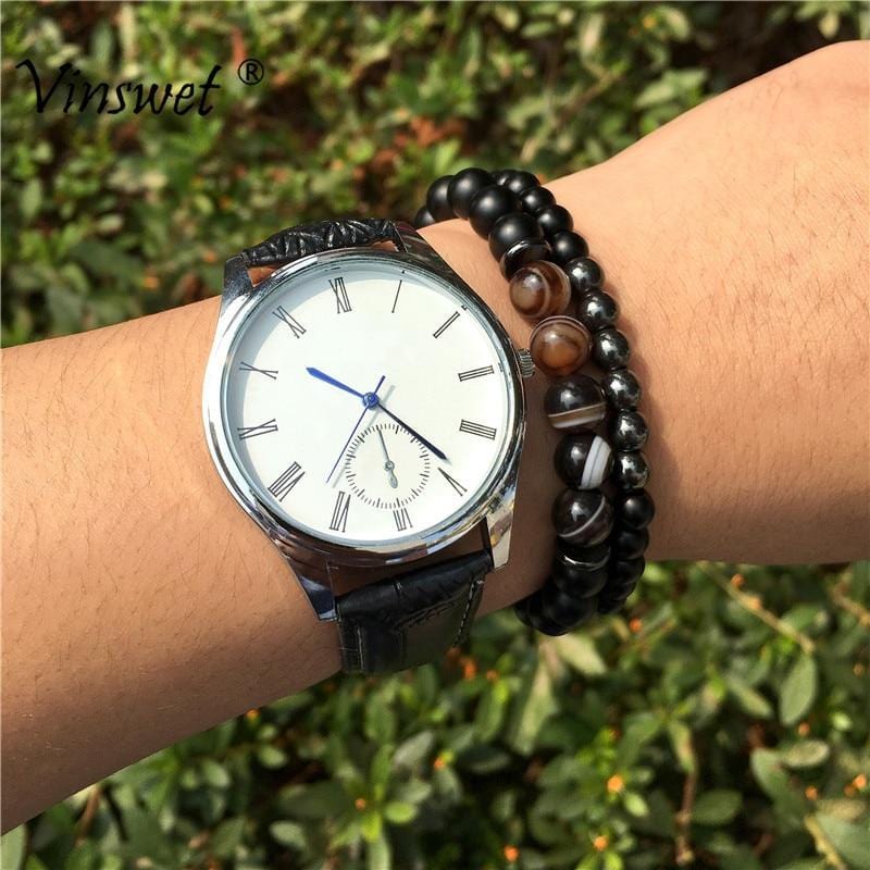 Balancing Hematite Agate Protection Black Onyx Beaded Bracelets
