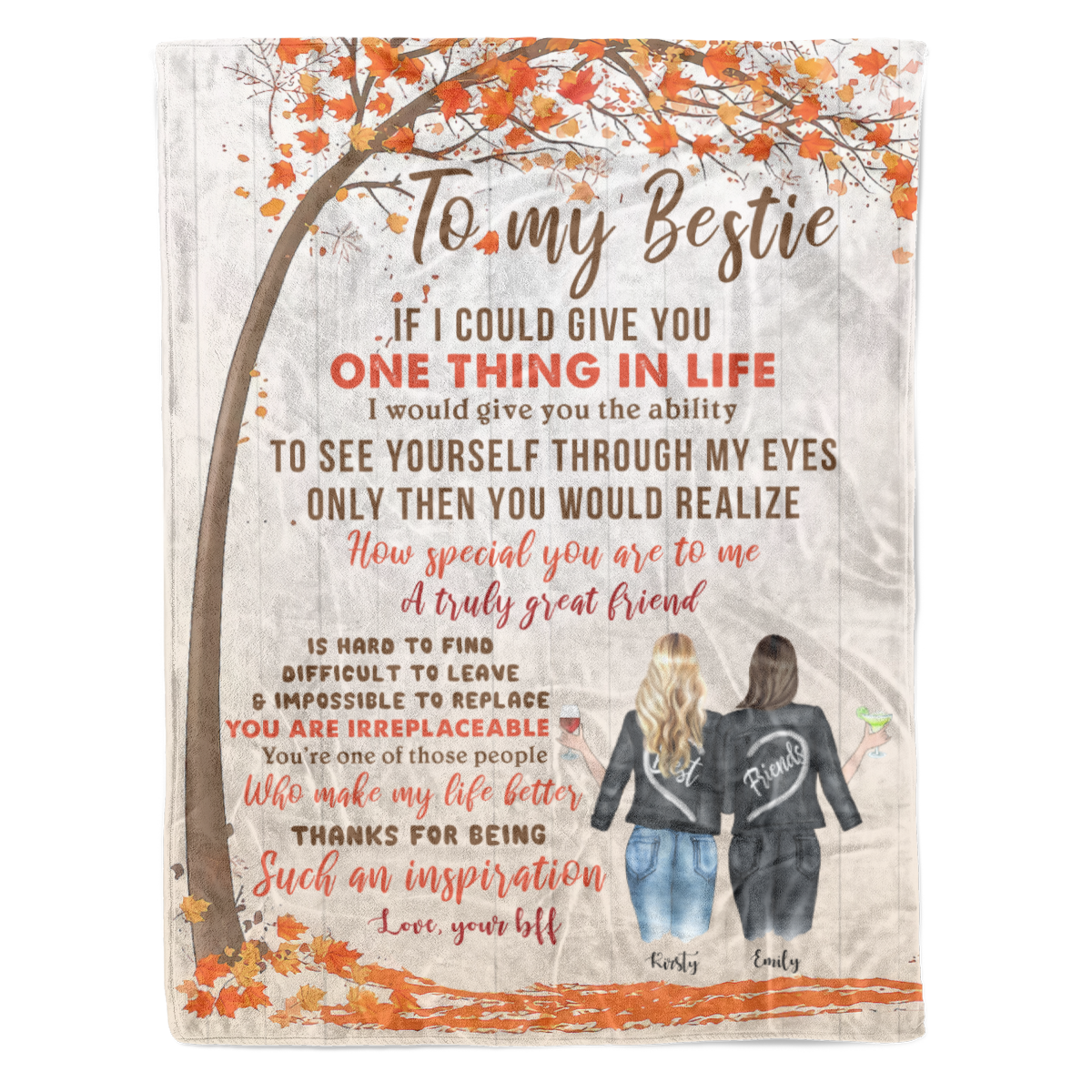 Do mo dhícheall Go raibh maith agat as a bheith i do inspioráid phearsantaithe brat caife bronntanais blaincéad Nollag saincheaptha