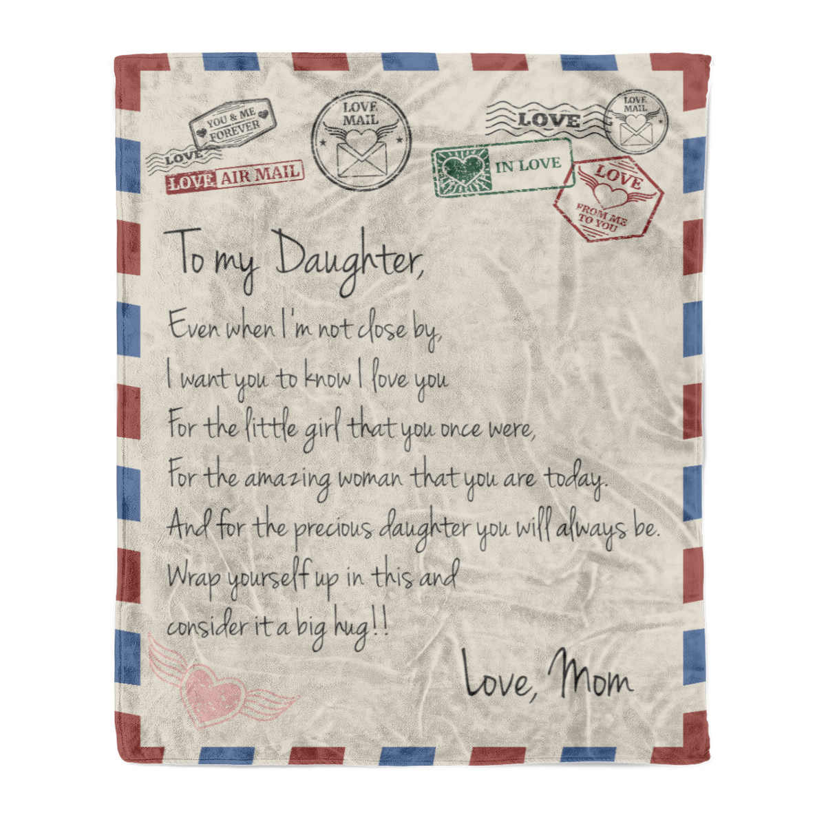 To my daughter personalized coffee fleece blanket gifts custom christmas blanket copy