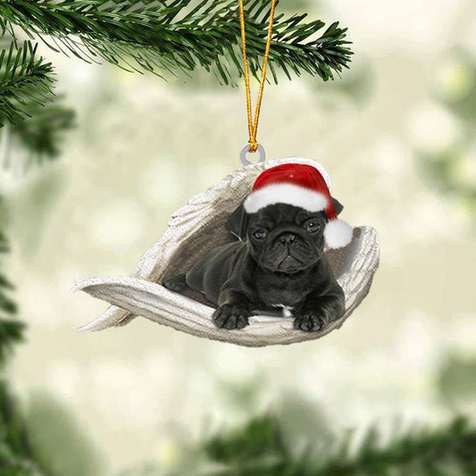 Pug (Black) Sleeping Angel Christmas Ornament Godmerc - Best gifts your whole family