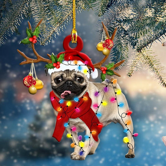 Pug Christmas Shape Ornament - Best gifts your whole family