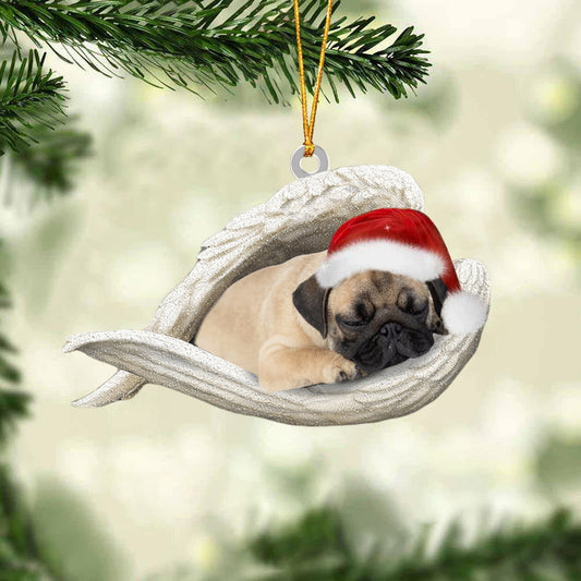 Pug03 Sleeping Angel Christmas Ornament Godmerc - Best gifts your whole family