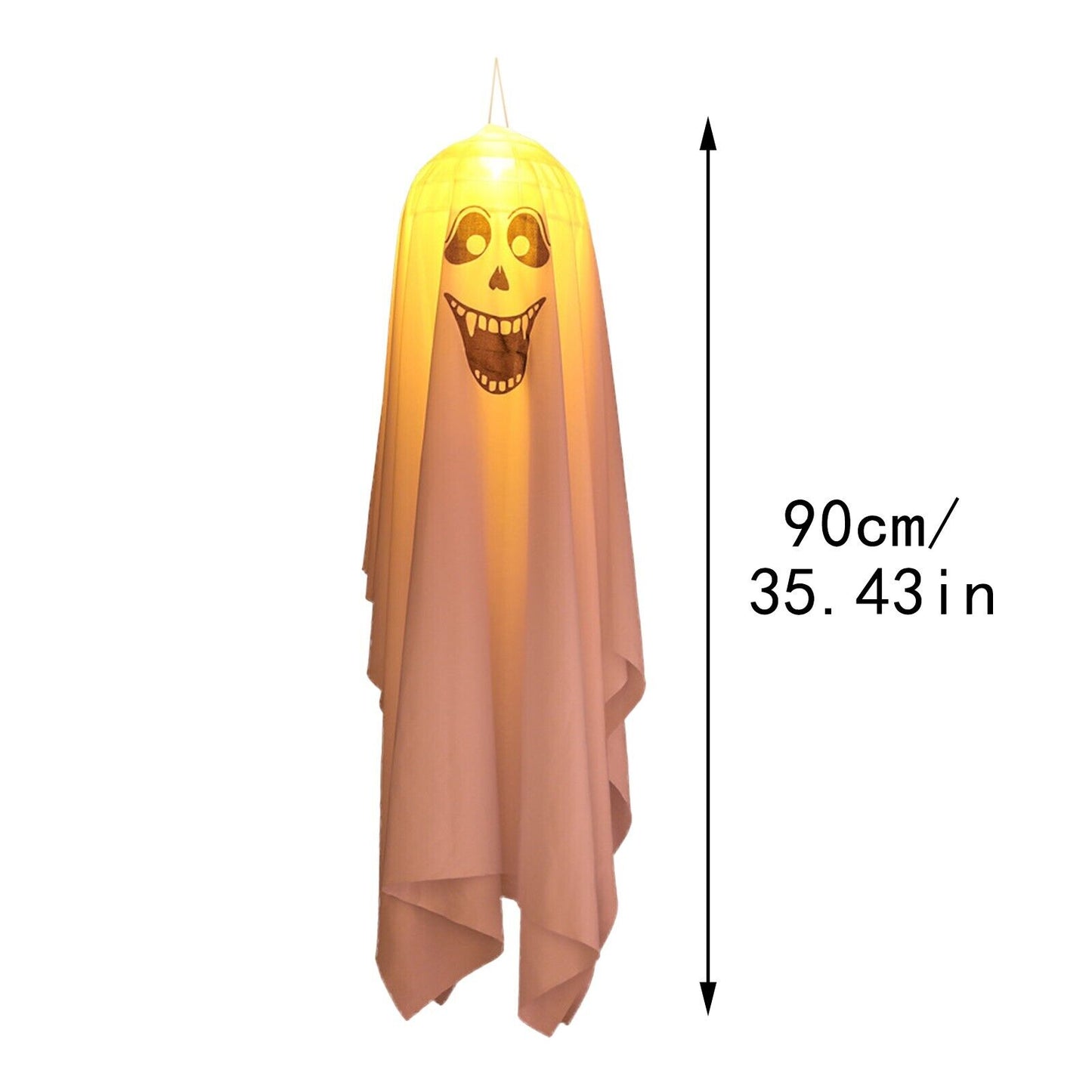 Halloween LED Hanging Orange Ghost Lights Indoor Outdoor Garden Party Bar Decor