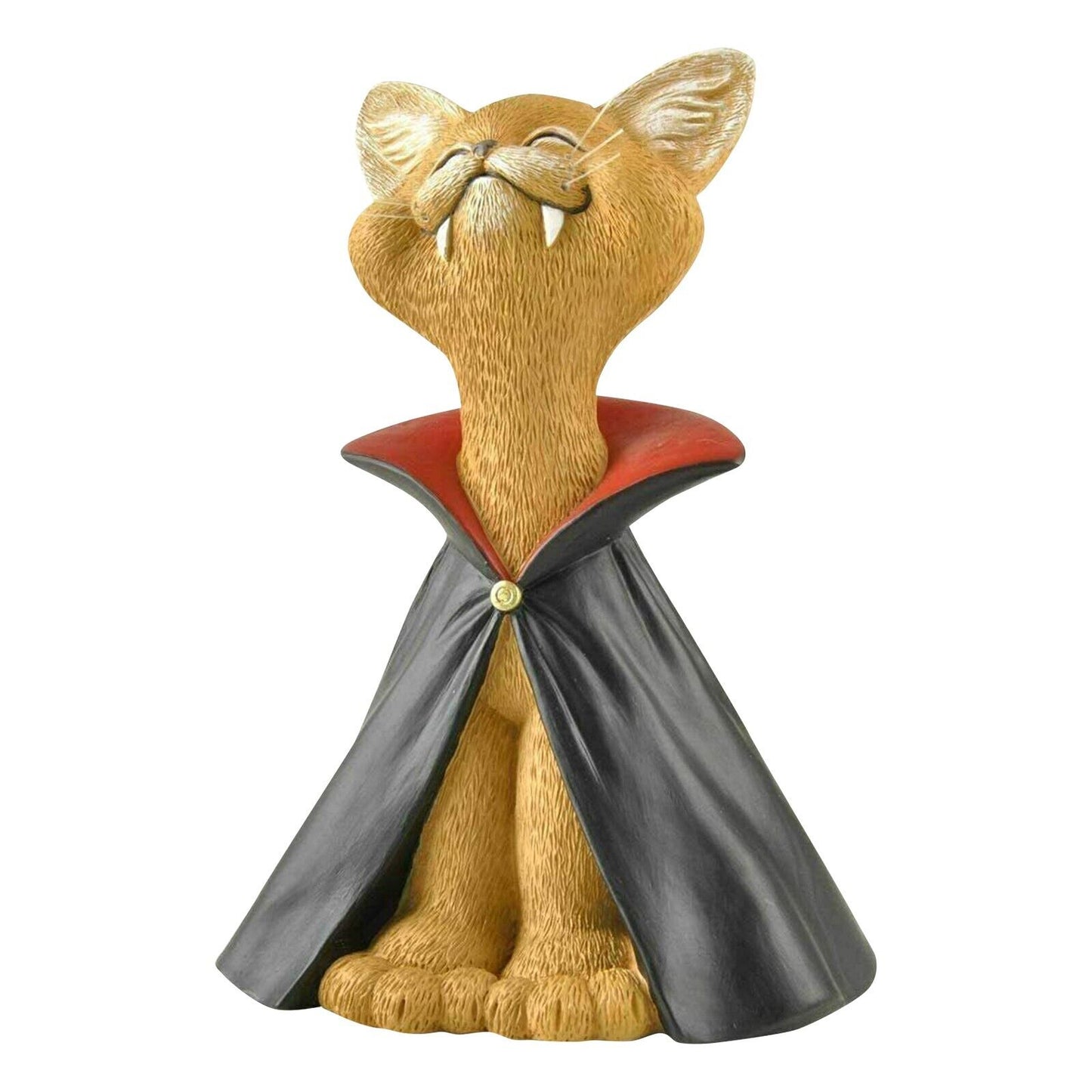 Whimsical Black-Cat Vampire-Dracula Figurine Collectible-Halloween Decoration A