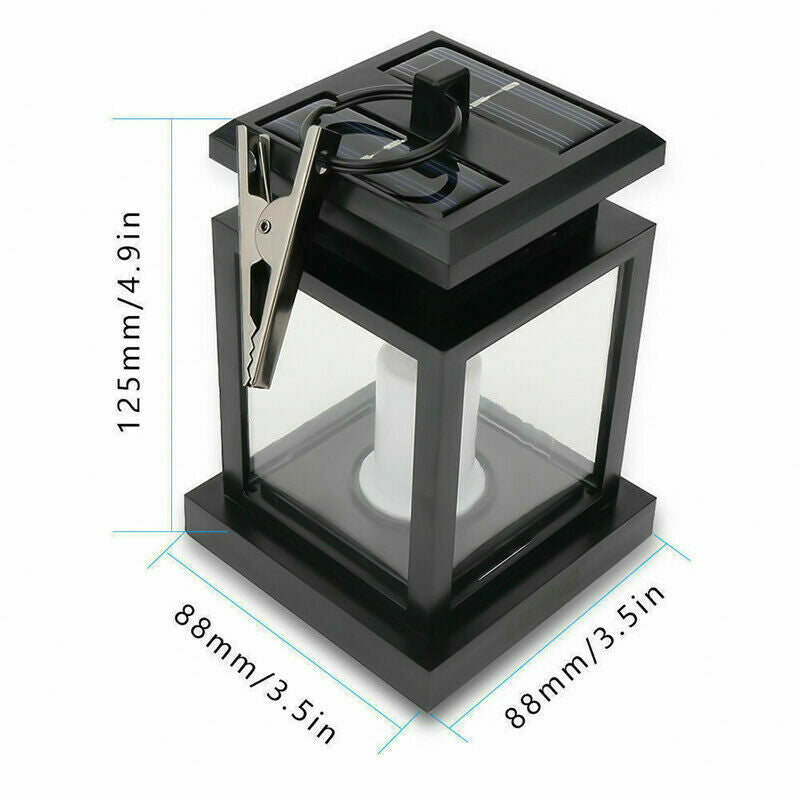 Solar Lantern Hanging Light LED Waterproof Yard Outdoor Patio Garden Yard Lamp warm white candle